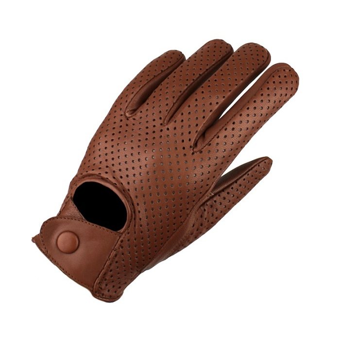 Swift retro racing mesh leather gloves nappa brown
