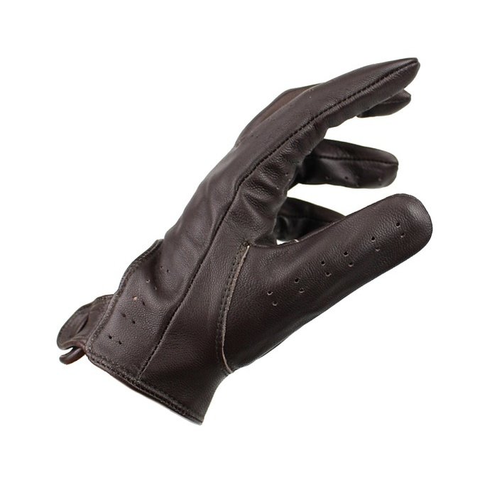 Swift retro racing  leren handschoenen donkerbruin