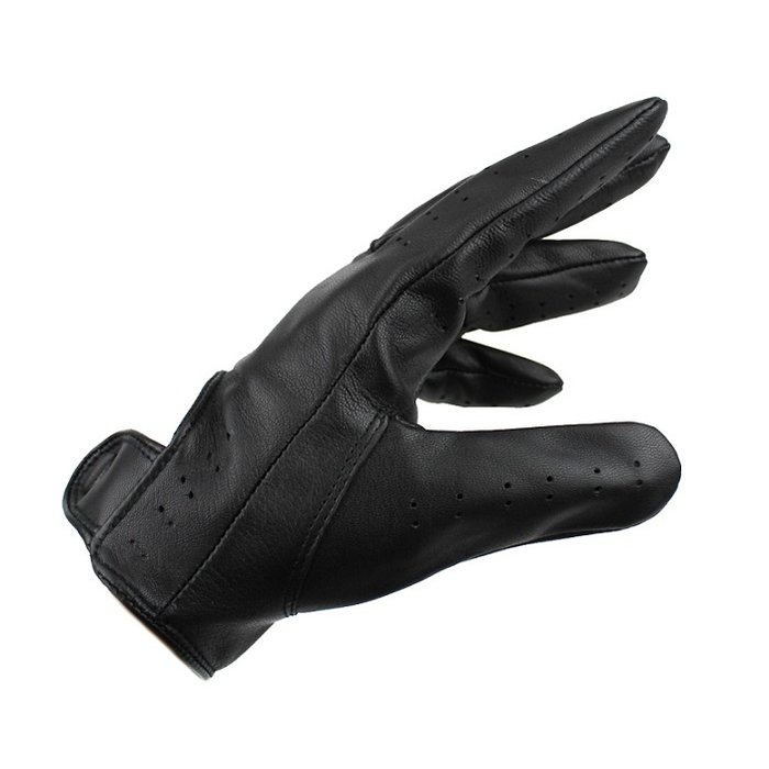 Swift retro racing leren handschoenen zwart