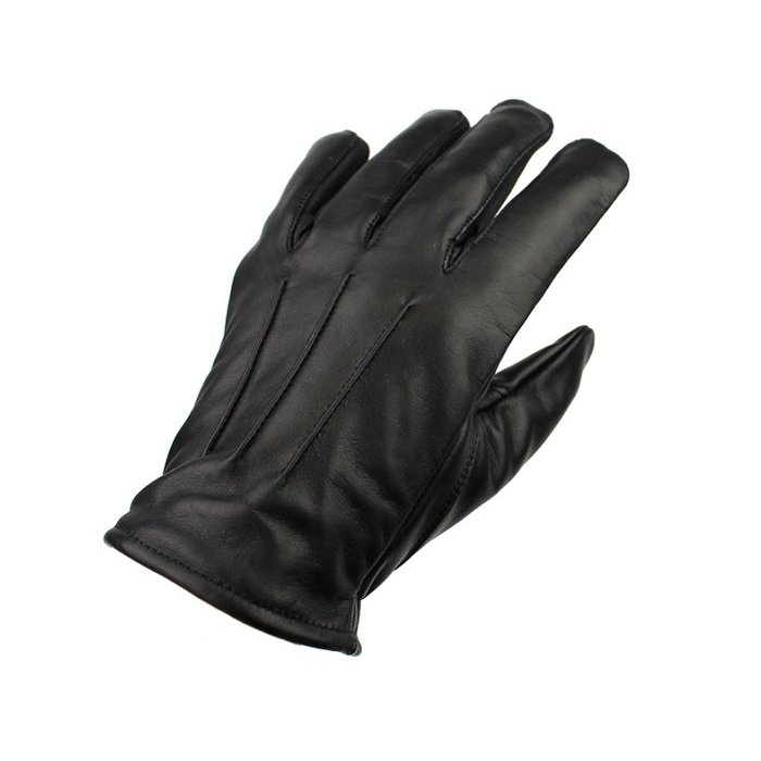 Swift Klassisches Fleece gefüttert Autofahrer handschuhe Schwarz Leder