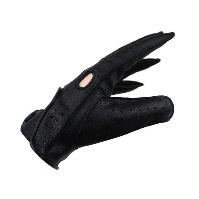 Swift Racing Autofahrer handschuhe Schwarz Leder