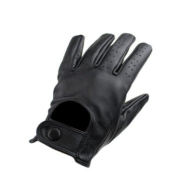 Swift retro racing leather gloves black
