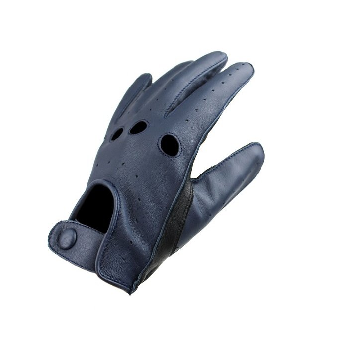 Swift Driver Autofahrer handschuhe schwarz-blau Leder