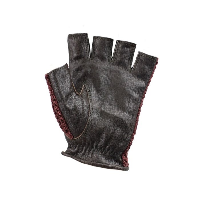 Swift Vintage Crochet fingerlose Autofahrerhandschuhe braun