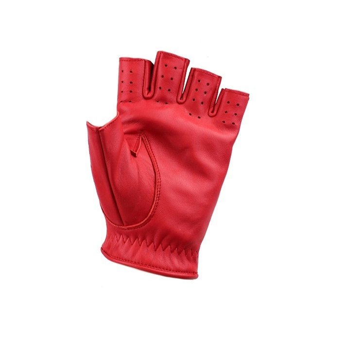 Swift Racing fingerlose Autofahrer handschuhe Rot Leder