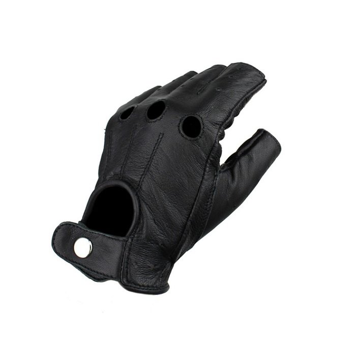 Swift Driver fingerlose Autofahrer handschuhe Schwarz Leder