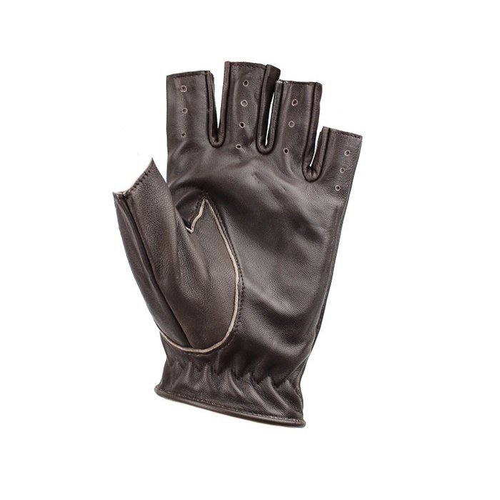 Swift Driver fingerlose Autofahrer handschuhe dunkelbraun Leder