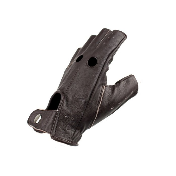 Swift Driver fingerlose Autofahrer handschuhe dunkelbraun Leder