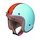 RB-764 retro open face helmet blue-orange | size XXL
