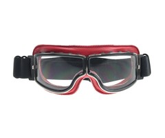 CRG red leather cruiser motor goggles