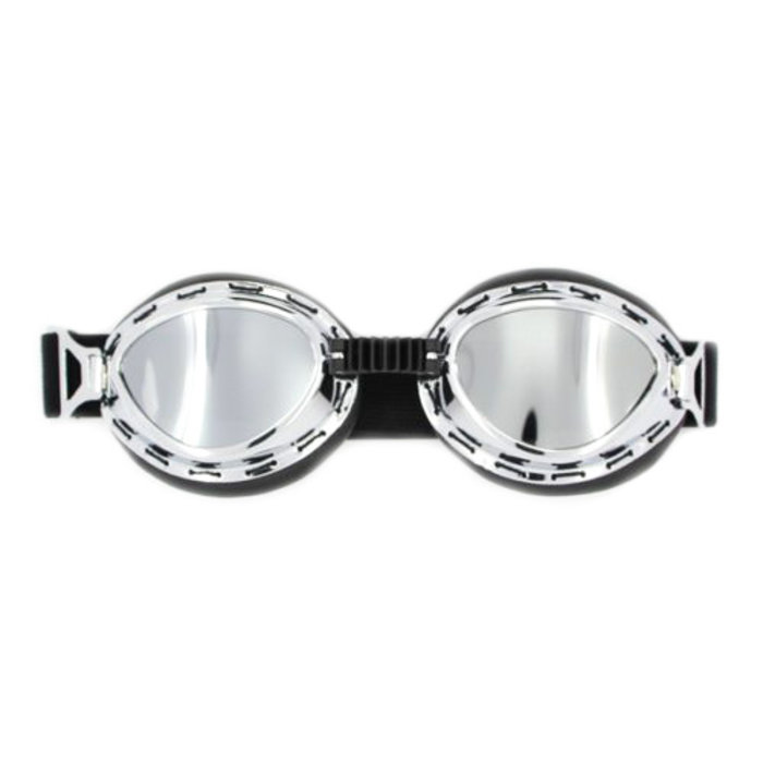 CRG chrome steampunk motor goggles