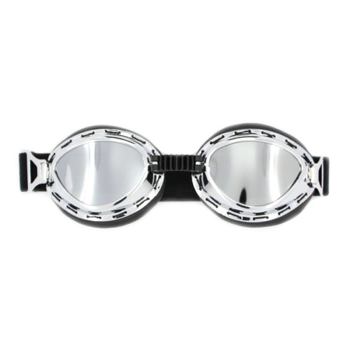 CRG chrome steampunk motor goggles