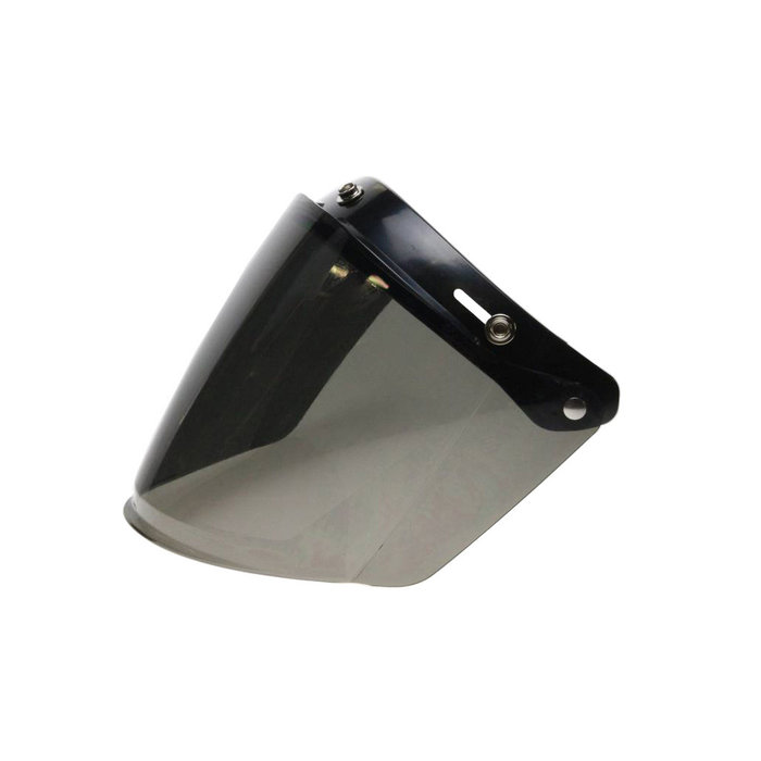 U flip up 3 button visor smoke