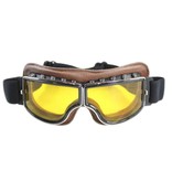 CRG brown leather cruiser motor goggles