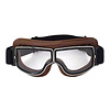 CRG braune Leder Cruiser Motorradbrille