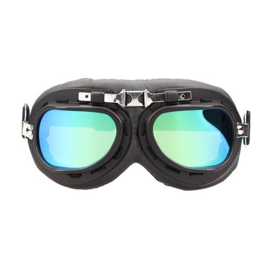 CRG Schwarz-Chrom Motorradbrille