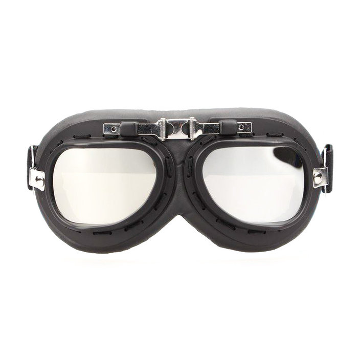 CRG Schwarz-Chrom Motorradbrille