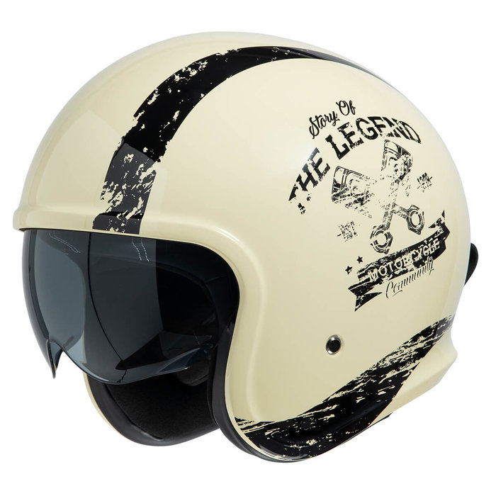 IXS 880 2.0 jethelm ivoor wit - zwart