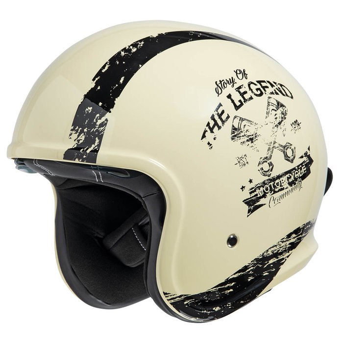 IXS 880 2.0 jethelm ivoor wit - zwart