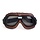 Retro Motorradbrille Braun Leder