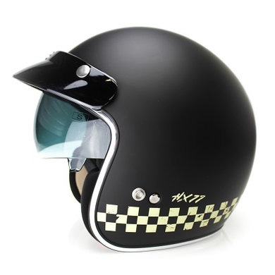 IXS HX 77 2.0 race jet helmet matt black - white