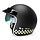 HX 77 2.0 race jet helmet matt black - white