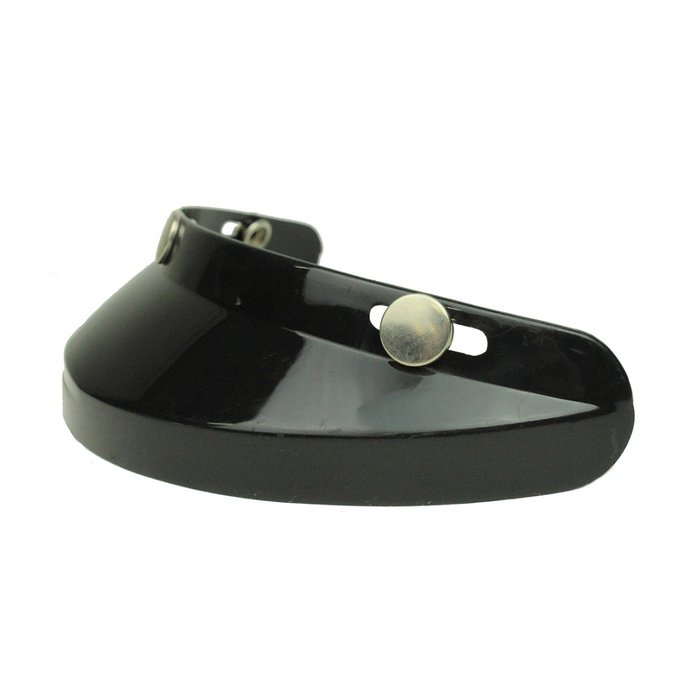 Edged sun visor polished black