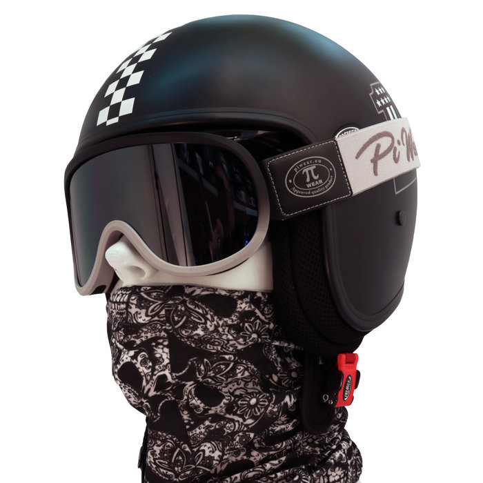 Pi Wear arizona motorbril zwart-grijs