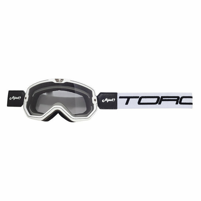 Torc Schwarz und weiß Mojave klassische Retro-Motorradbrille