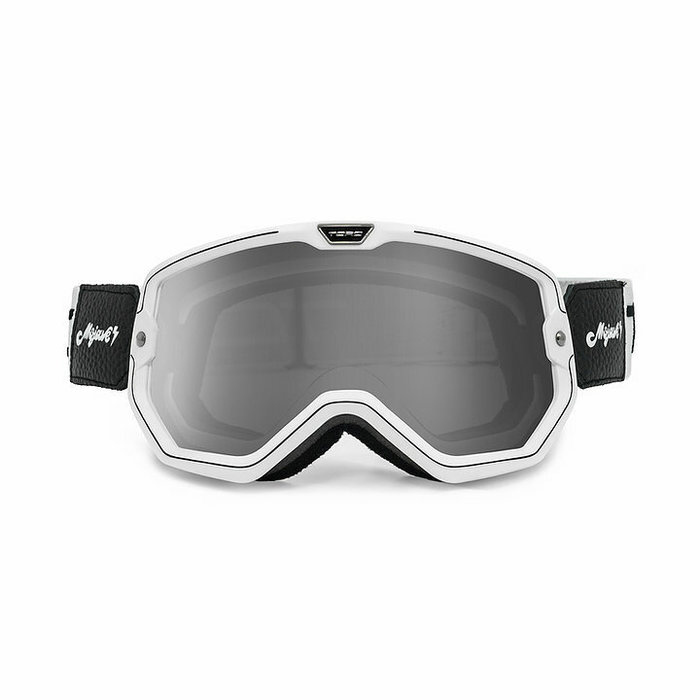 Torc Schwarz und weiß Mojave klassische Retro-Motorradbrille