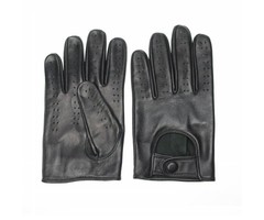 Swift retro racing leren handschoenen zwart