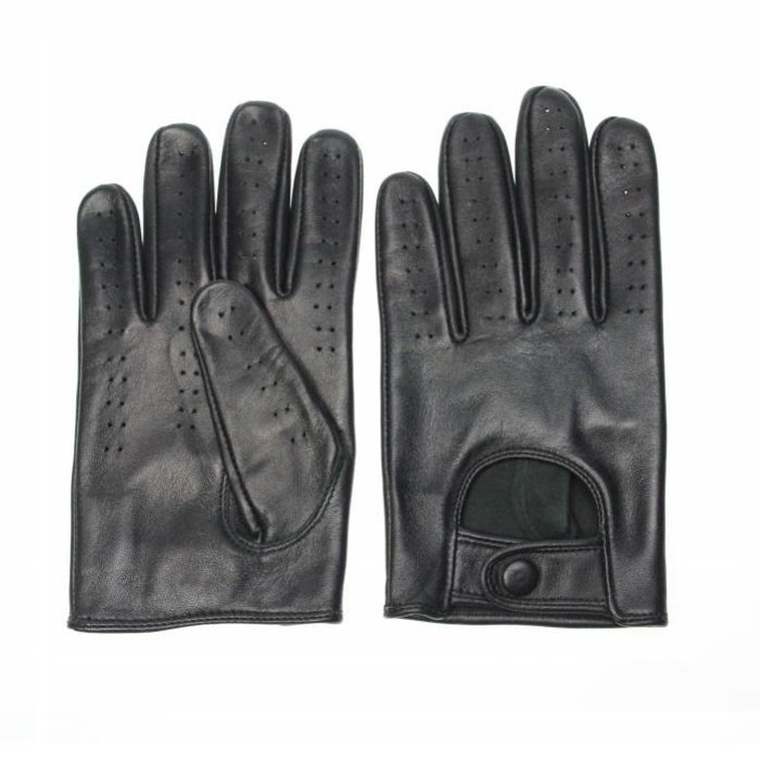 Swift Retro Racing Autofahrer handschuhe Schwarz Leder