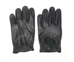 Swift retro racing mesh leather driving gloves black