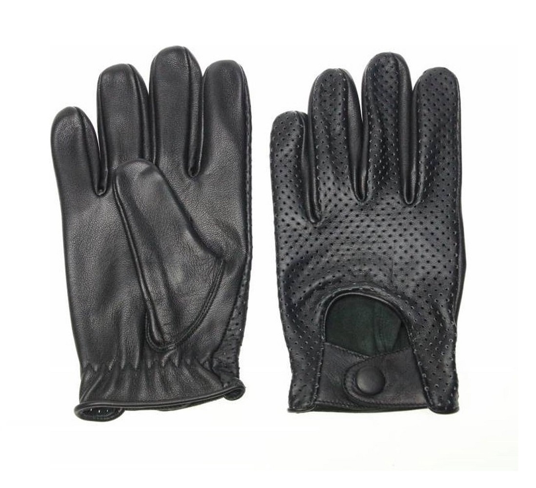 Swift retro racing mesh leren autohandschoenen zwart