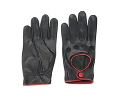 Swift Premium Racing Autofahrer handschuhe Schwarz-Rot Leder
