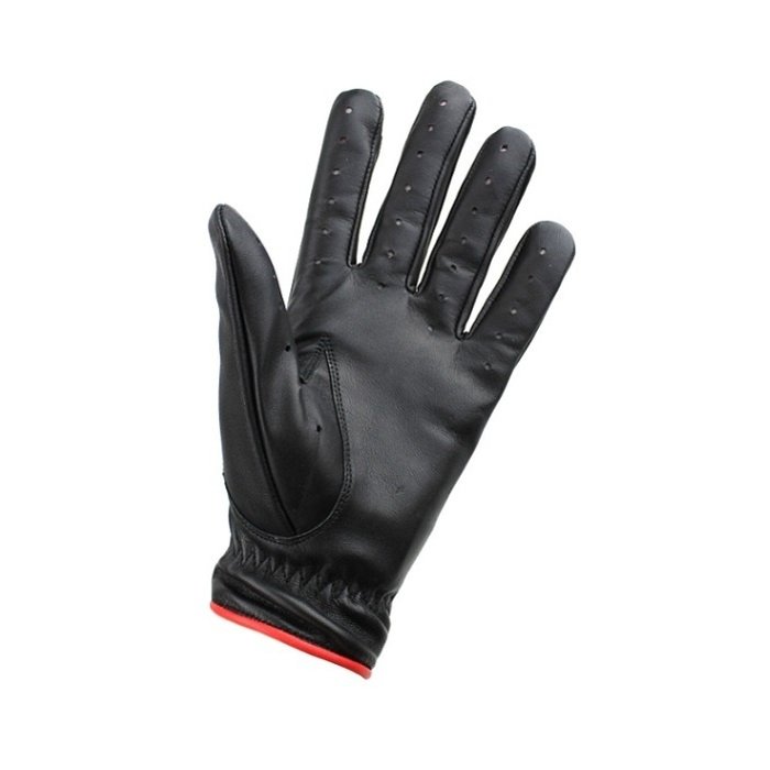 Swift premium racing leather gloves black-red