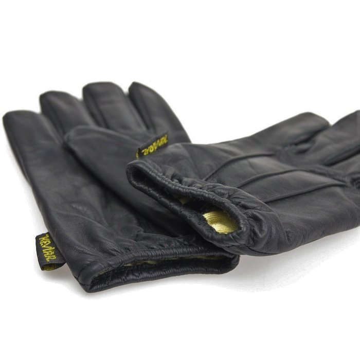 Swift Klassisches Kevlar gefüttert Autofahrer handschuhe Schwarz Leder