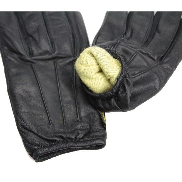 Swift classic kevlar lined black leather driving gloves