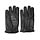 classic fleece lined black leather driving gloves