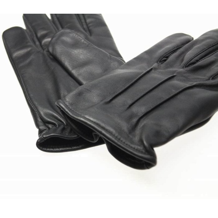 Swift classic fleece lined black leather driving gloves