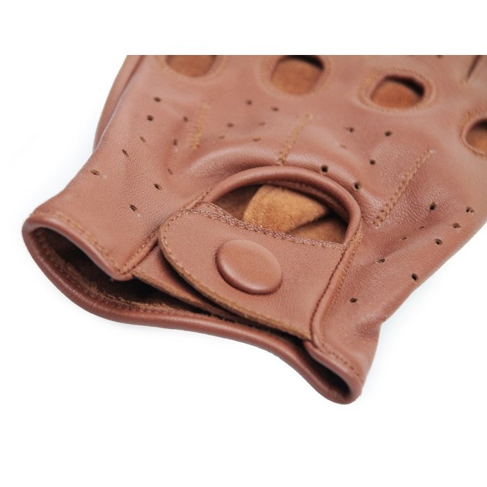 Swift racing vingerloze leren handschoenen nappa bruin