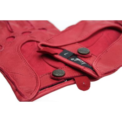 Laimböck Mackay Autofahrerhandschuhe Rot Leder - Damen