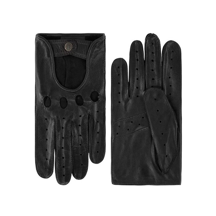 Laimböck Mackay Autofahrer handschuhe Schwarz Leder