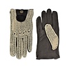 Laimböck espresso crochet - leren autohandschoenen dames