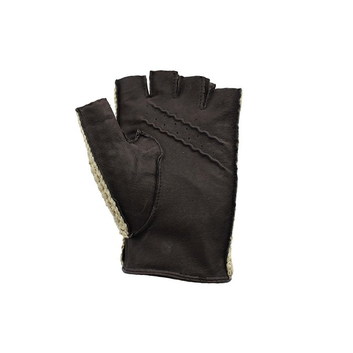 Laimböck Espresso Crochet - Leder fingerlose Autofahrer handschuhe Damen