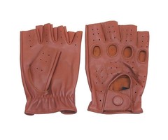 Swift Racing fingerlose Autofahrer handschuhe Nappa Braun Leder