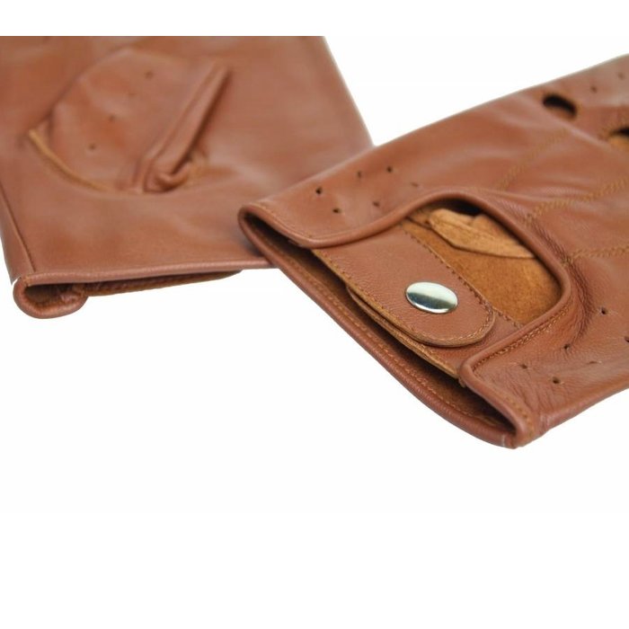 Swift driver vingerloze leren handschoenen nappa bruin