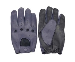 Swift driver leren autohandschoenen zwart-blauw