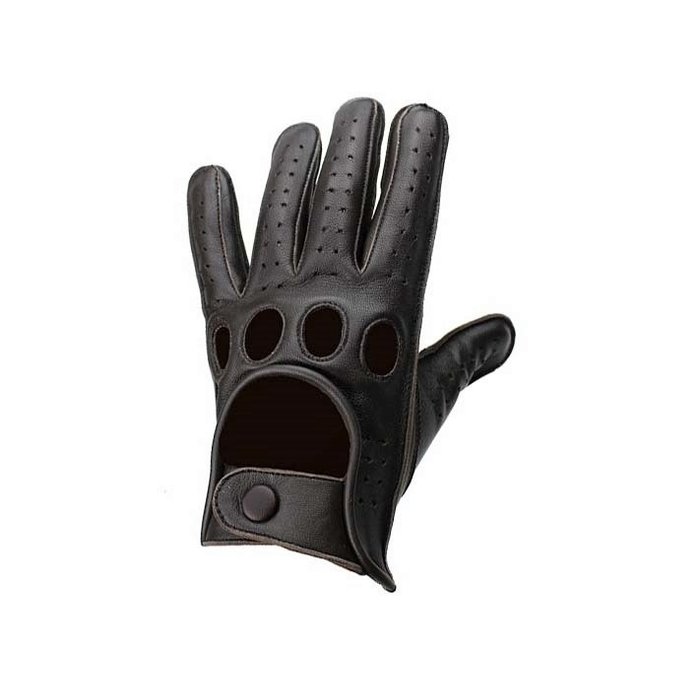 Swift racing leather gloves dark brown
