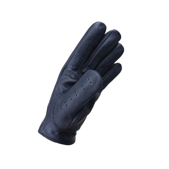 Swift retro racing leren handschoenen blauw